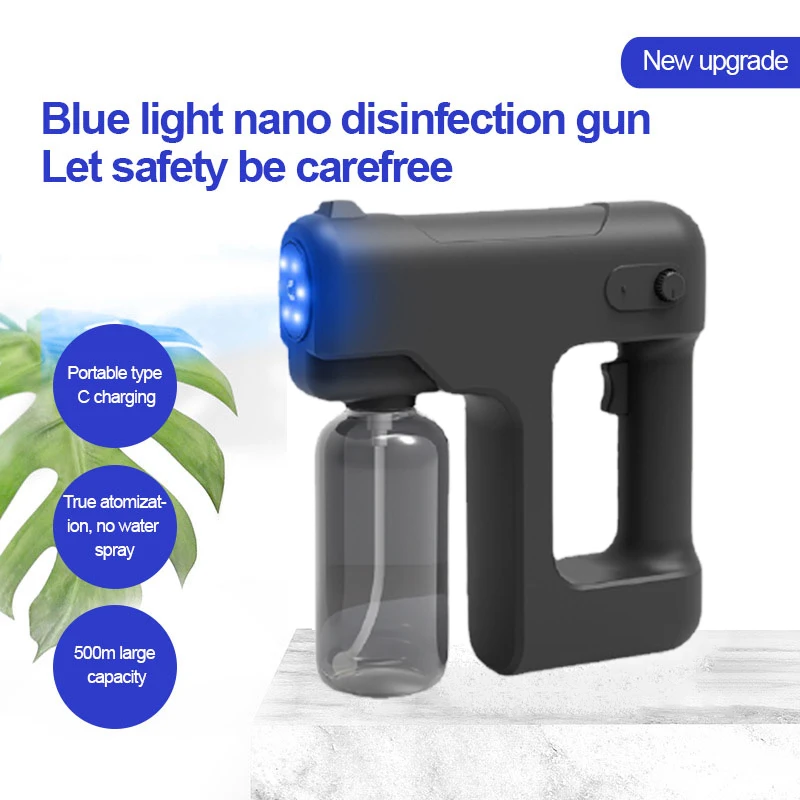 

500 ML Wireless Electric Sanitizer Sprayer Disinfects Blue Light Nano Steam Spray Gun Sterilizing Nano Spray Gun For Home Office