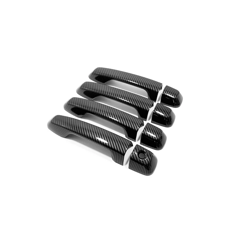 For Toyota Land Cruiser Prado J150 150 2010-2018 ABS Carbon fiber Car Door Handle bowl Cover Trim Accessories Styling 16pcs | Автомобили и