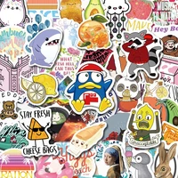 50 pcs cartoon cute style sticker cellular phone guitar laptop helmet automobile water cup stationery party decorate sticker