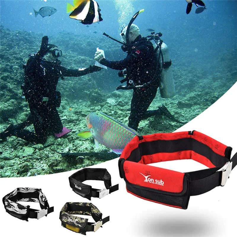 

4/3 Pocket Scuba Adjustable Diving Weight Belt With Stainless Steel Buckle Water Sport Equipment