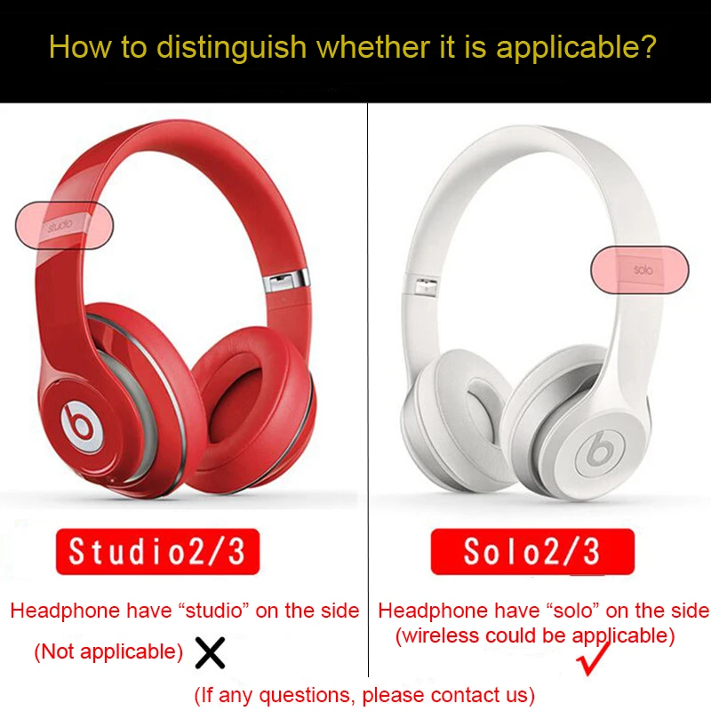 Сменные амбушюры для наушников подушка беспроводных Beats Solo 2 0 3 накладки из пены с
