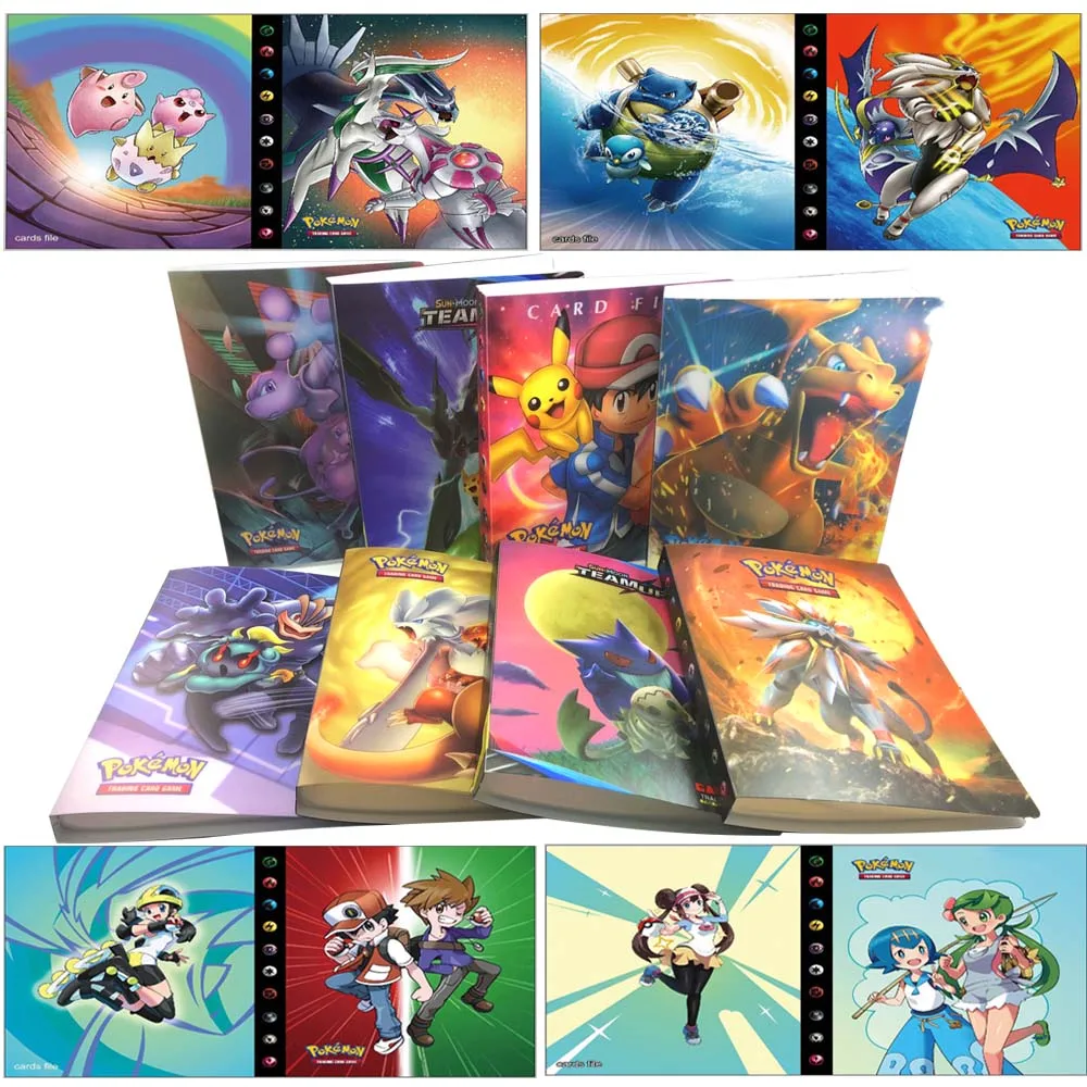 240Pcs Holder Album Toys Collections pokemones Cards Album Book Top Loaded List Toys Gift for Children