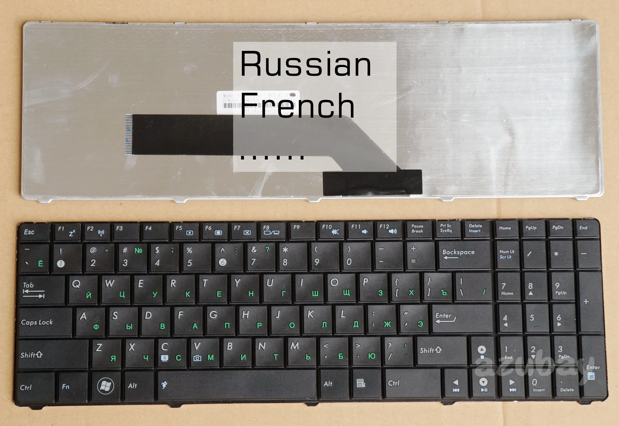 

French Russian Keyboard for Asus F52 F52A F52Q K50A K50AB K50AD K50ae K50AF K50C K50IE K50IJ K50IL K50IN K50IP K51A K51AB K51AC