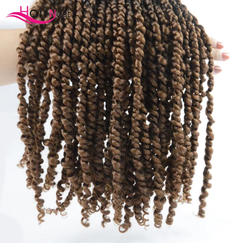 

Hair Nest 16 Inch Passion Spring Twist Hair Long hair Crotchet Braiding Hair Extension Synthetic Hair For Fluffy Fashion