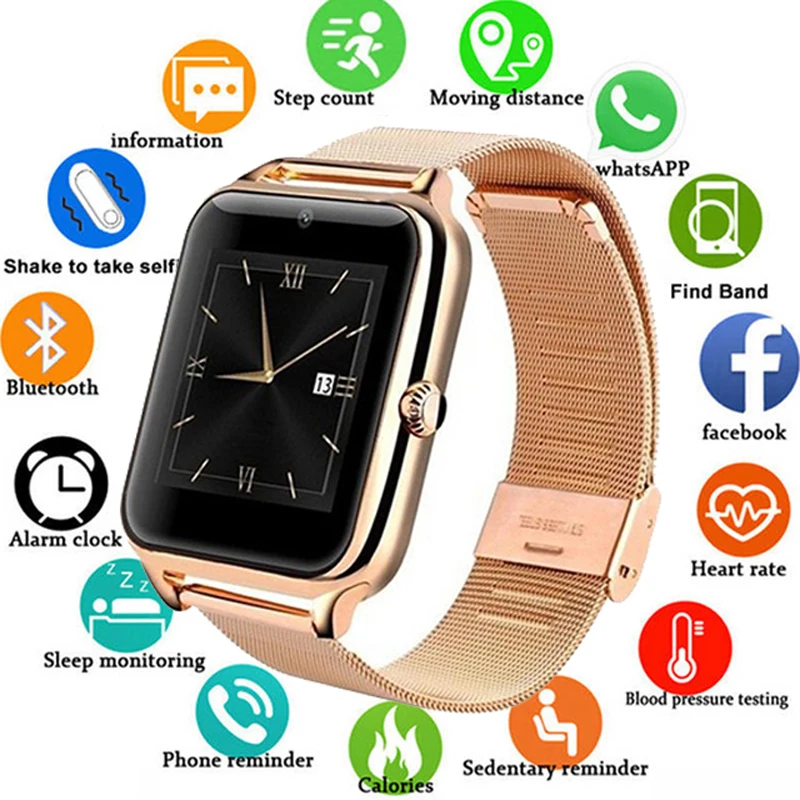 Умные часы для женщин стальной Ремешок Браслет Bluetooth Спорт Музыка