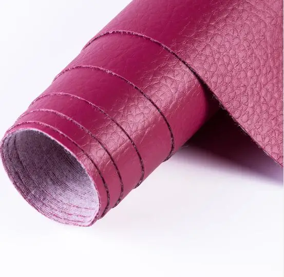 51 Rose Red 50*138 см Синтетическая кожа личи искусственная кожа ткань искусственная кожа ткани DIY сумка Диванный домашний декор швейный материал Однотонная искусственная искусственная кожа Ткань для шитья DIY Сумка Обувь - Цвет: 51 Rose Red