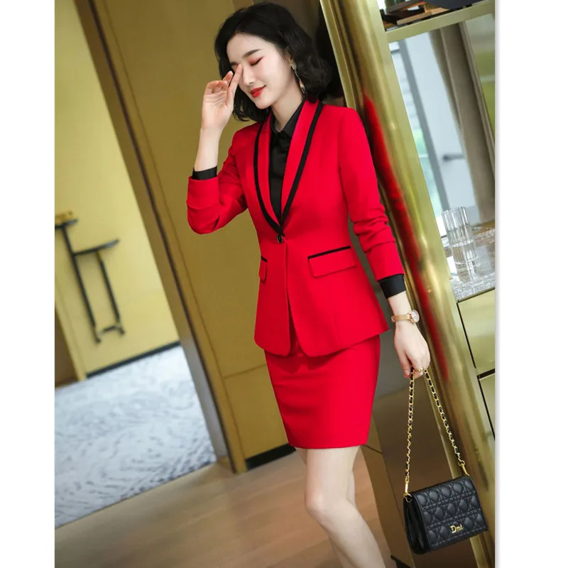 Korean clothing New Autumn Long-Sleeve Working Clothes Women's Suit Work Wear Business Suit For Women Skirt Blazer Lady Uniform