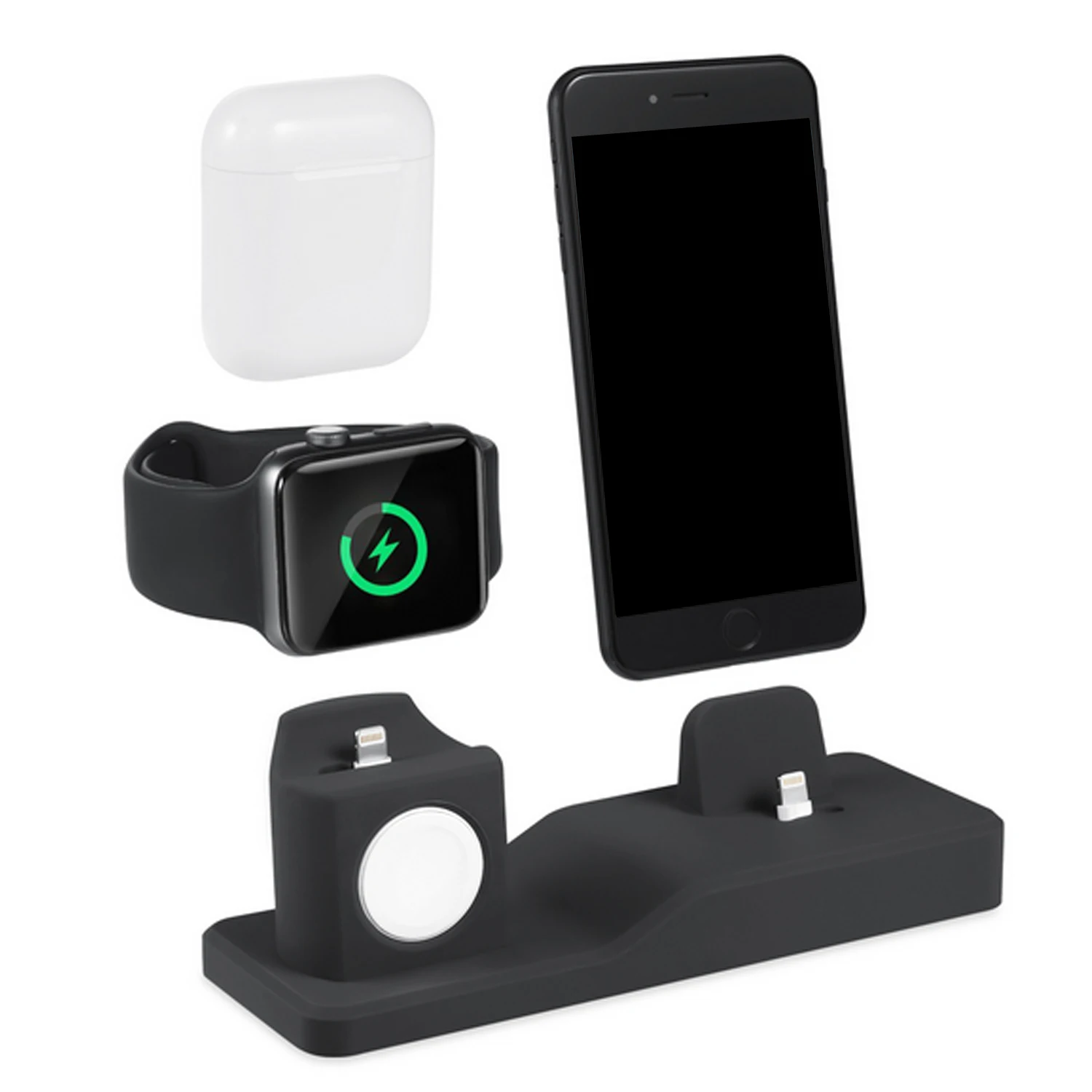 Зарядная подставка-держатель Besegad 3 в 1 для iPhone XS Max 8 Plus X 7 6 iWatch Series 2 Airpods | Мобильные