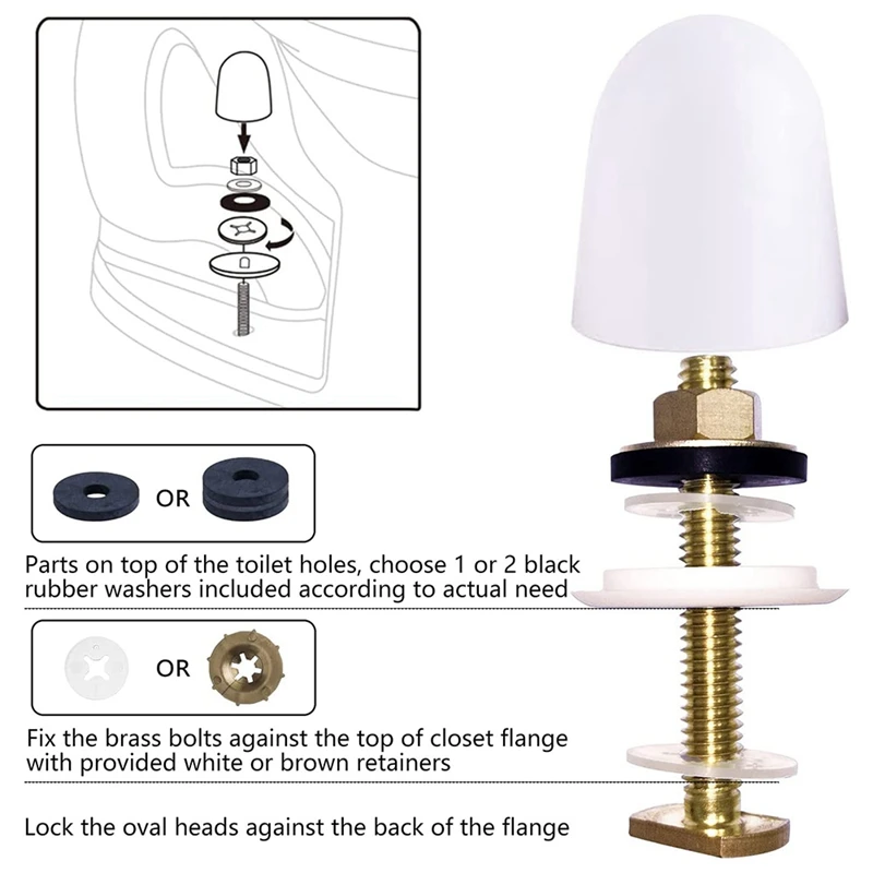 

Wax Ring Toilet Kit, with Flange and Bolts for Reinstallation of the Toilet, Fits 3Inch or 4Inch Waste Lines(2PCS)