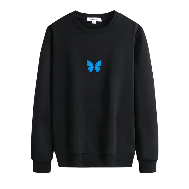 

Plus Size 4Xl Women Sweatshirt Butterfly Print Long Sleeve Casual Loose Autumn O-Neck Fashion Female Pullover Tops Streetwear