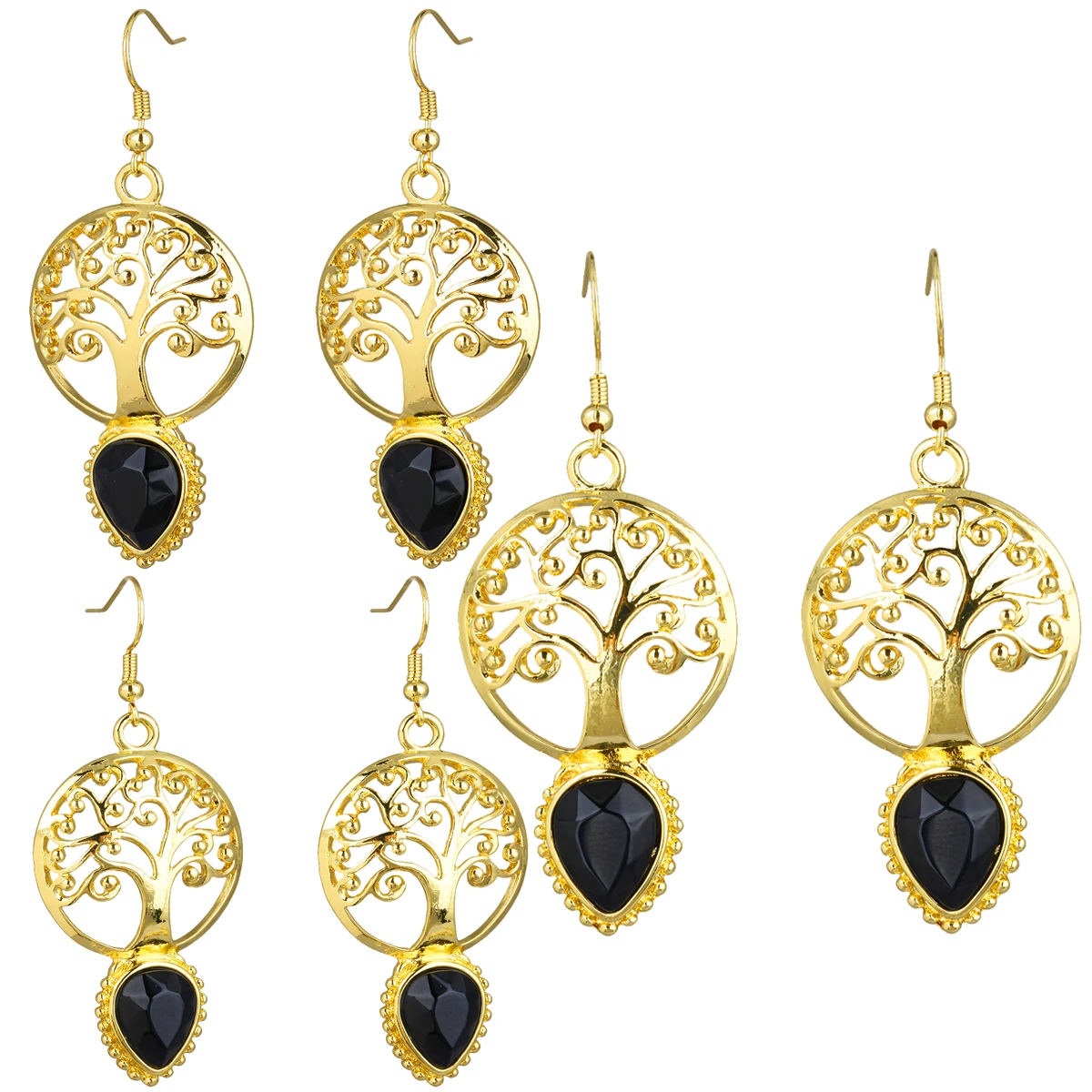 

Tree of Life Dangle Earrings for Women, Healing Crystal Drop Earring