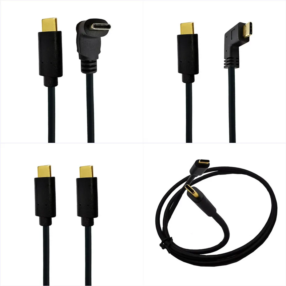 

0.3m-1.8m Data Cable Extender Black Parts Phone Replacement Type C Male To Male TPE USB 3.1 Extension 10Gb/s 1ft 2ft 3.3ft 6ft