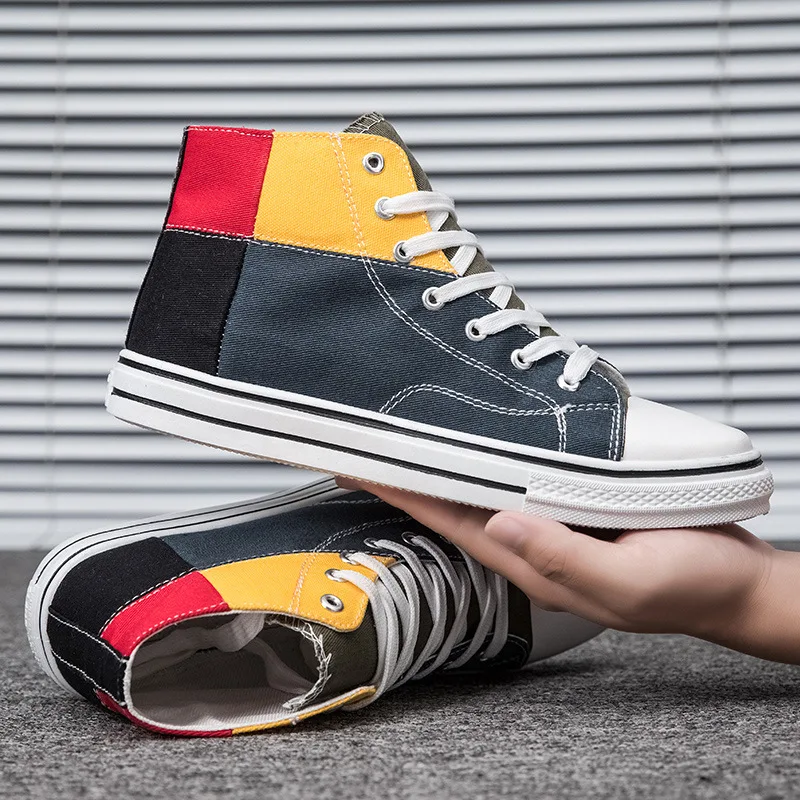 

High Top Sneakers Canvas Shoes Men Flats Comfy Classic Men Trending Shoes Casual Walk casual Shoes for Mens trainers Breathable