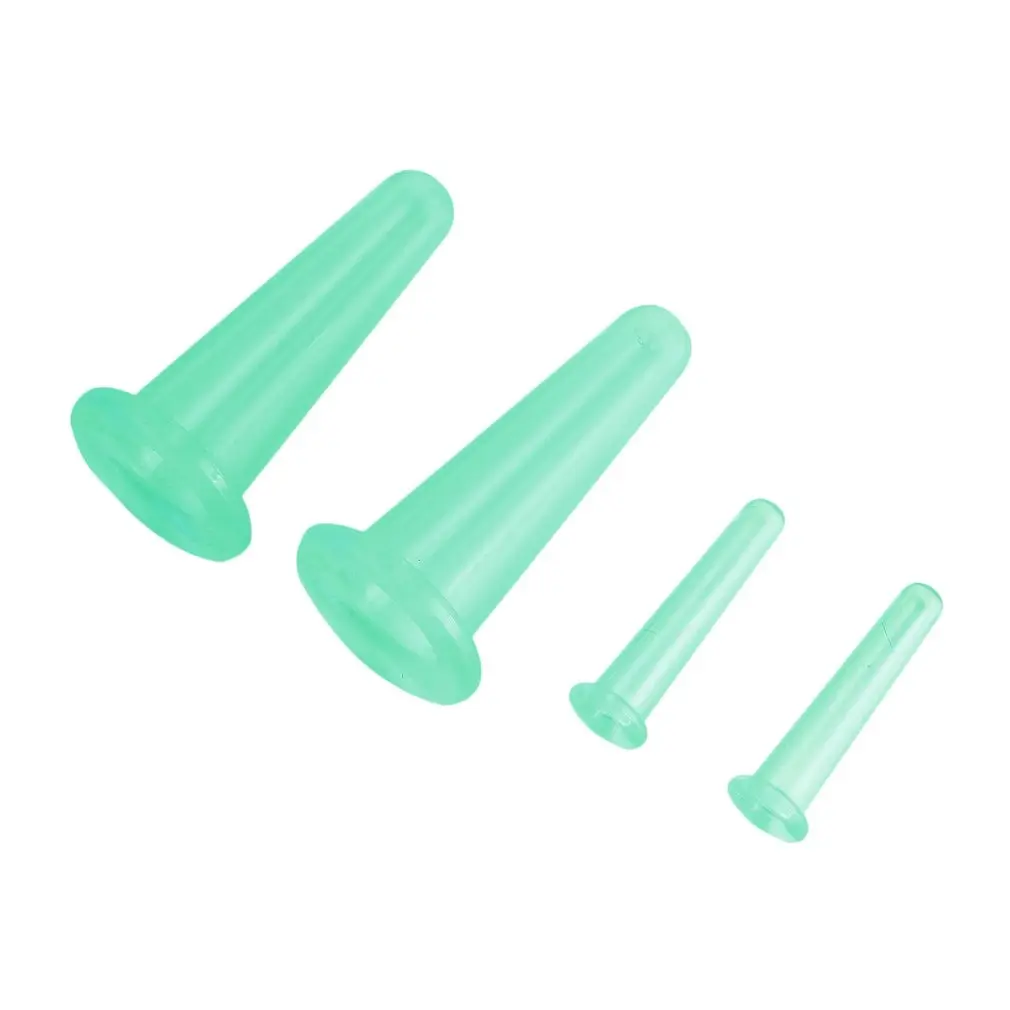 

HOT 4PCS Silicone Cupping Cups Set For Face Neck Back Eyes Massage Vacuum Cans Anti-cellulite Massager Suction Cup Treatment