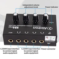 four way hifi amp portable professional headphone amplifier splitter multi person monitor amp earphone amplifier splitter