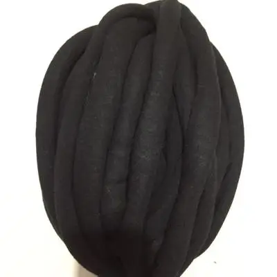 black 250 г Супер крупная пряжа для одеяло ручной вязки крючком DIY Хлопок Рука вязание ровинг пряжа для одеяла ковер коровка пряжа - Цвет: black