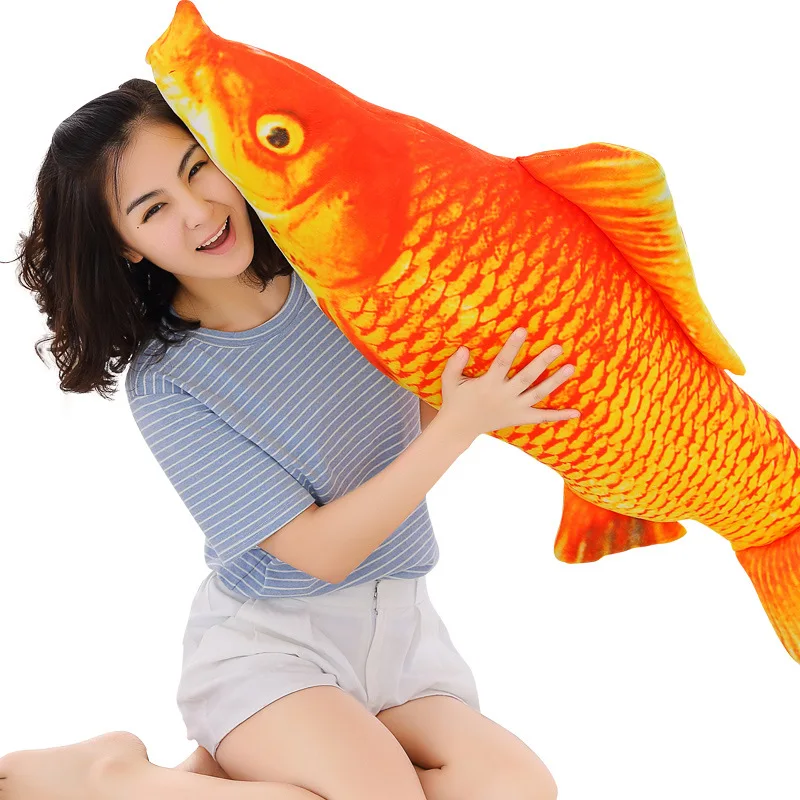 

Pet Soft Plush Creative 3D Carp Fish Shape Cat Toy Gifts Catnip Fish Stuffed Pillow Doll Simulation Fish Playing Toy For Pet