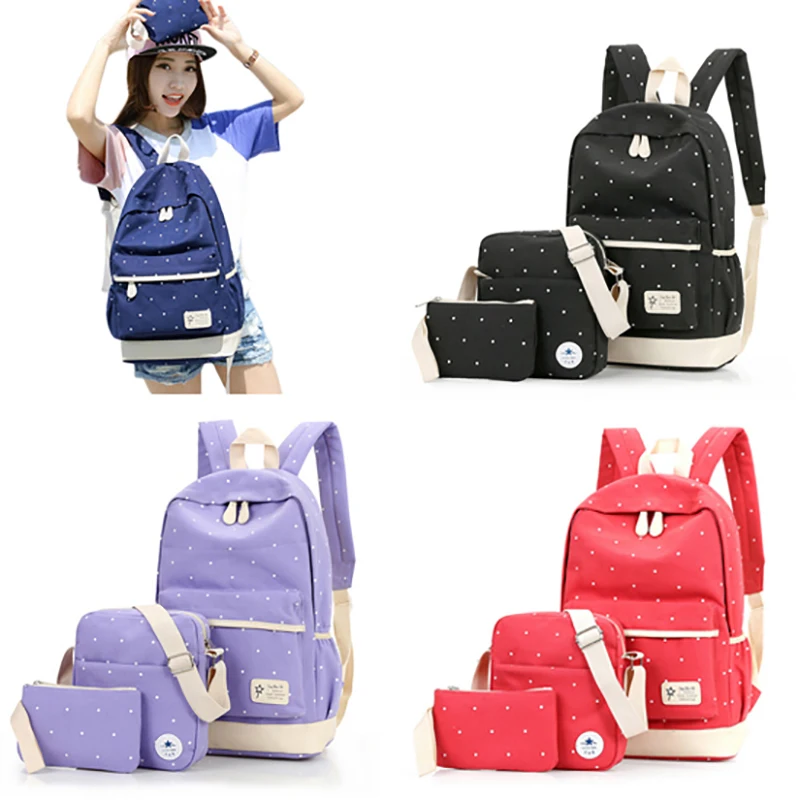 Женский рюкзак в консервативном стиле 3 шт./компл. с принтом студенческие сумки