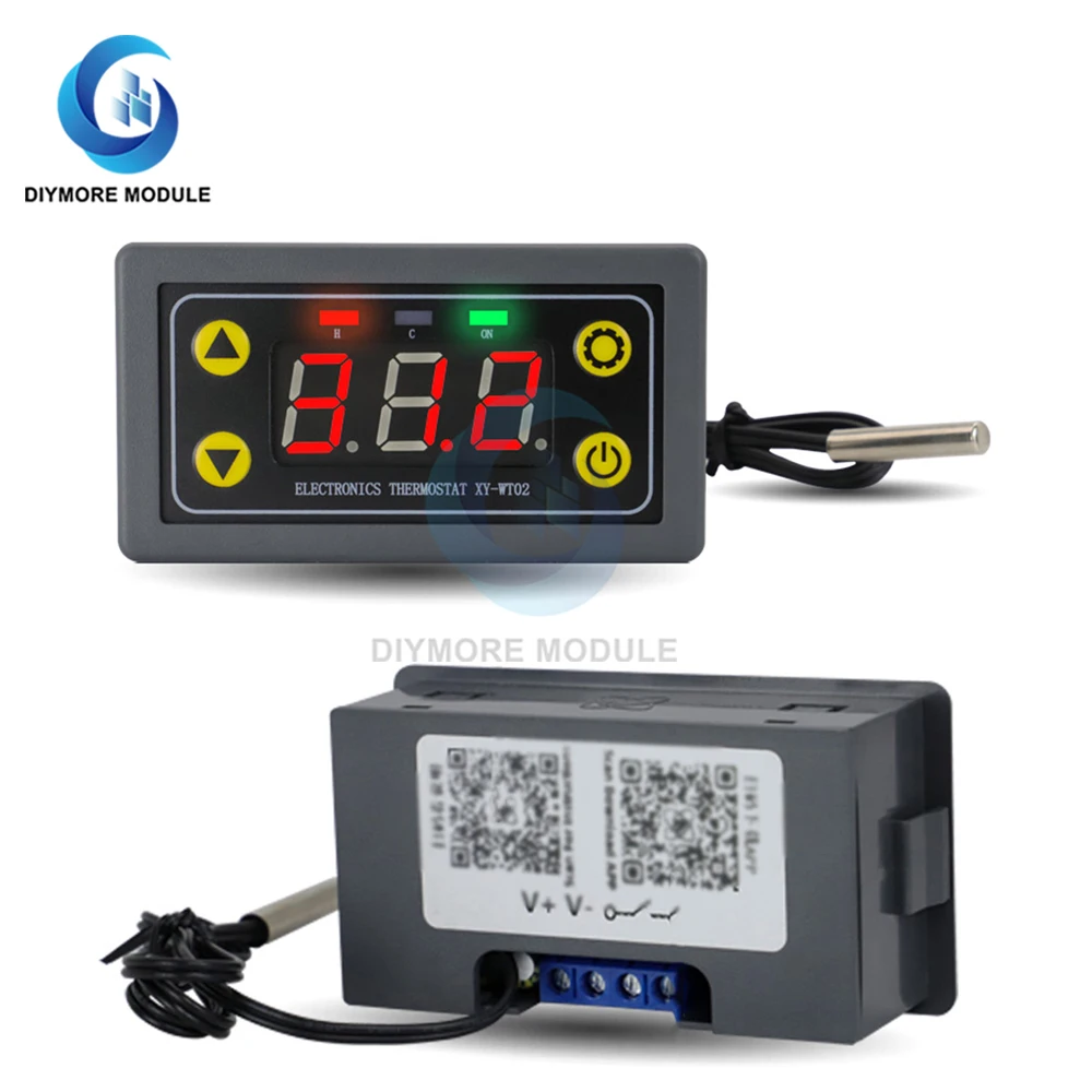 

WIFI Remote Thermostat High Precision Digital Temperature Controller Module Cool Heat APP Temperature Collection High Low Alarm