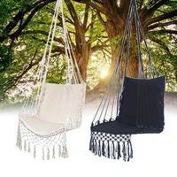 nordic style hammock safety beige hanging hammock chair swing rope outdoor indoor hanging chair garden seat for child adult