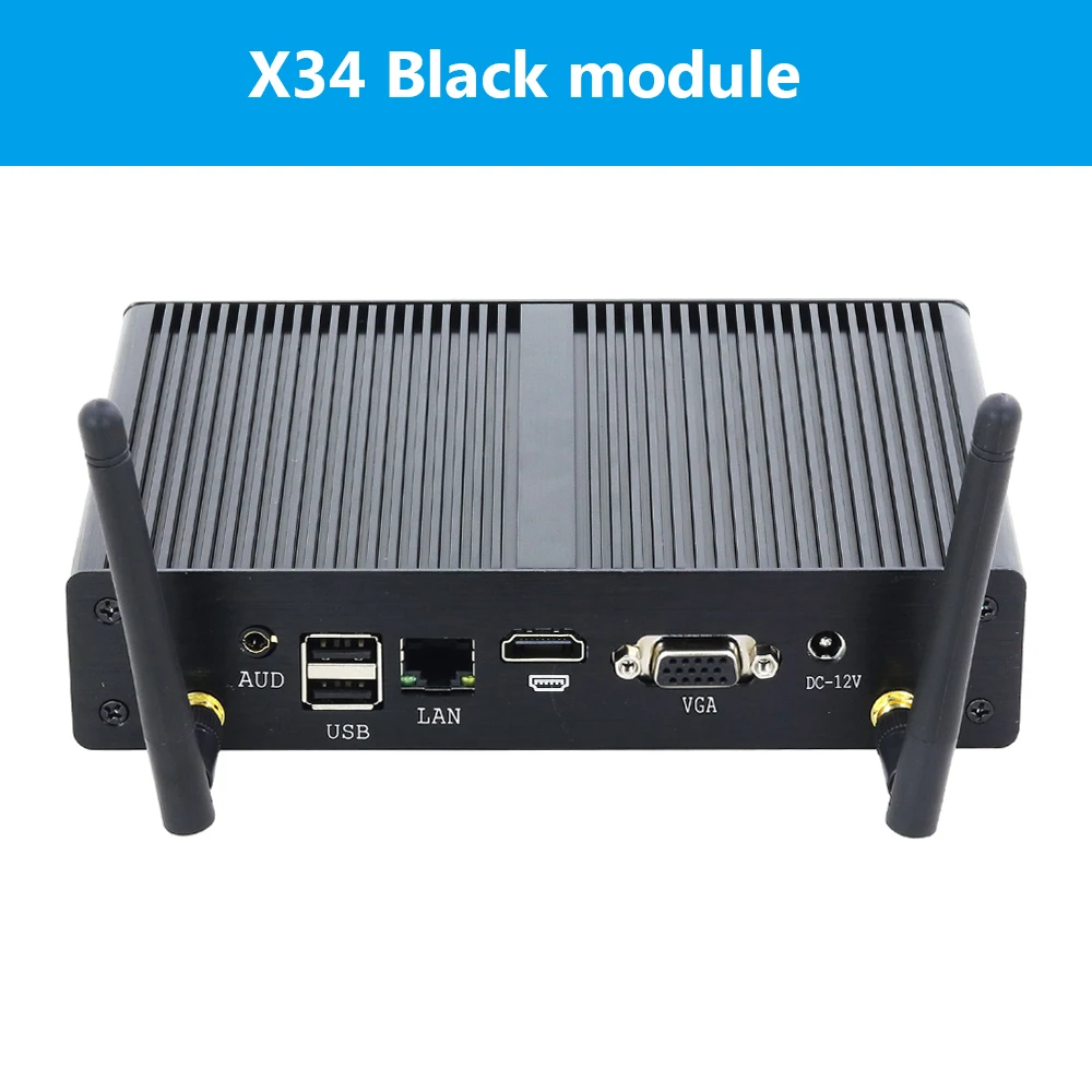 Мини ПК без вентилятора Winoows10 Intel Core i3 4010Y i5 5287U 4200U 8 * USB Wi Fi HDMI VGA мини HTPC DDR3L
