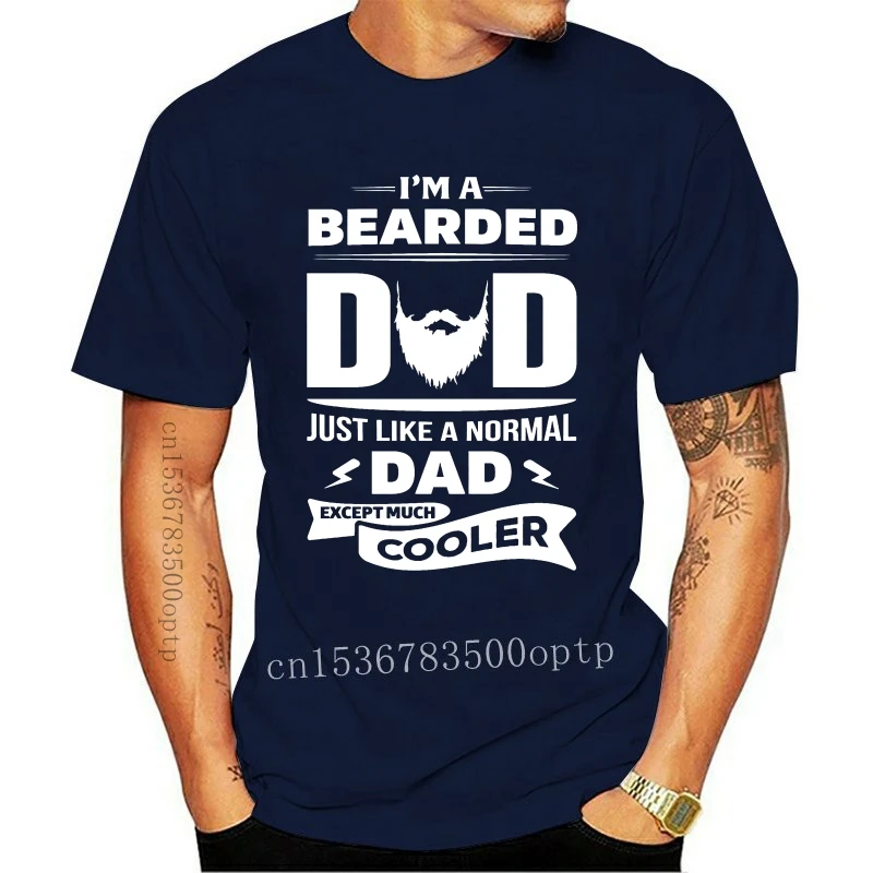 

New Bearded Dad Much Cooler Men's T-Shirt Hot 2021 Summer Fashion T Shirt Mens Shirts Short Sleeve Trend Clothing