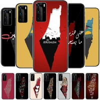 palestine broadsword phone case for huawei p40 p30 p20 10 9 8 lite e pro plus black etui coque painting hoesjes comic fas