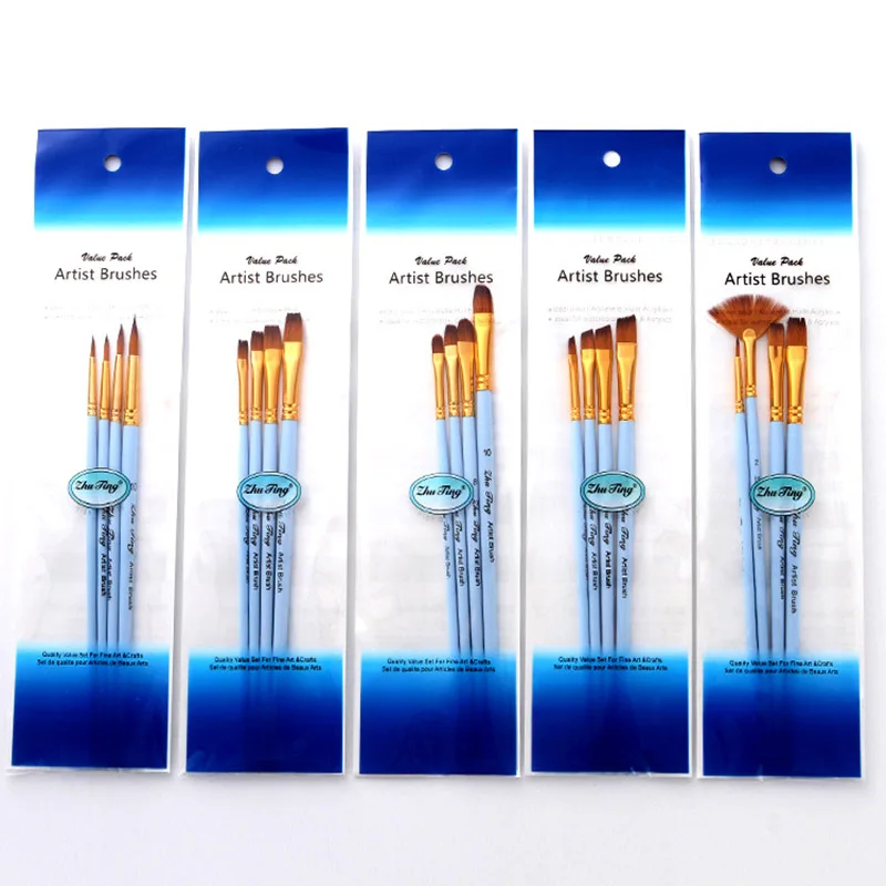 Кисть нейлоновая для рисования кисти живописи маслом 4 шт./компл. товары