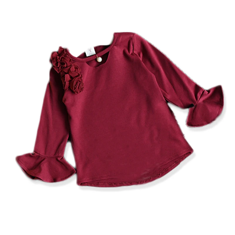 2019 новый осенний костюм для девочек Рубашка с длинными рукавами и юбка из 2