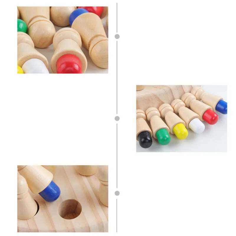 

Kids Party Game Wooden Memory Match Stick Chess Game Early Educational Math Toy Color Cognitive Ability Toys for Children
