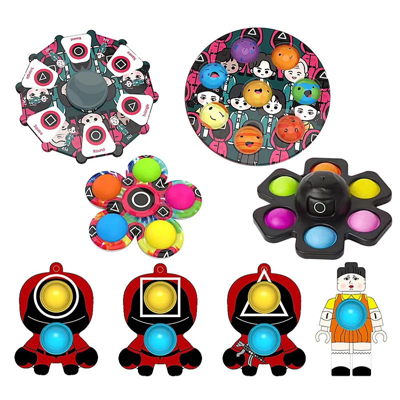 Juego de calamar para ni&ntilde;os, paquete de Calendario de Adviento, juguetes antiestr&eacute;s, Kit de alivio del estr&eacute;s, caja ciega, regalo de Navidad y Halloween-1