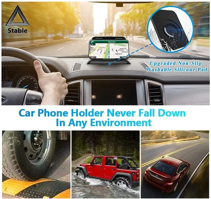 silicone car phone holder clip dashboard sun visor phone holder non slip desktop stand for iphone 13 12 galaxy s21 huawei xiaomi free global shipping