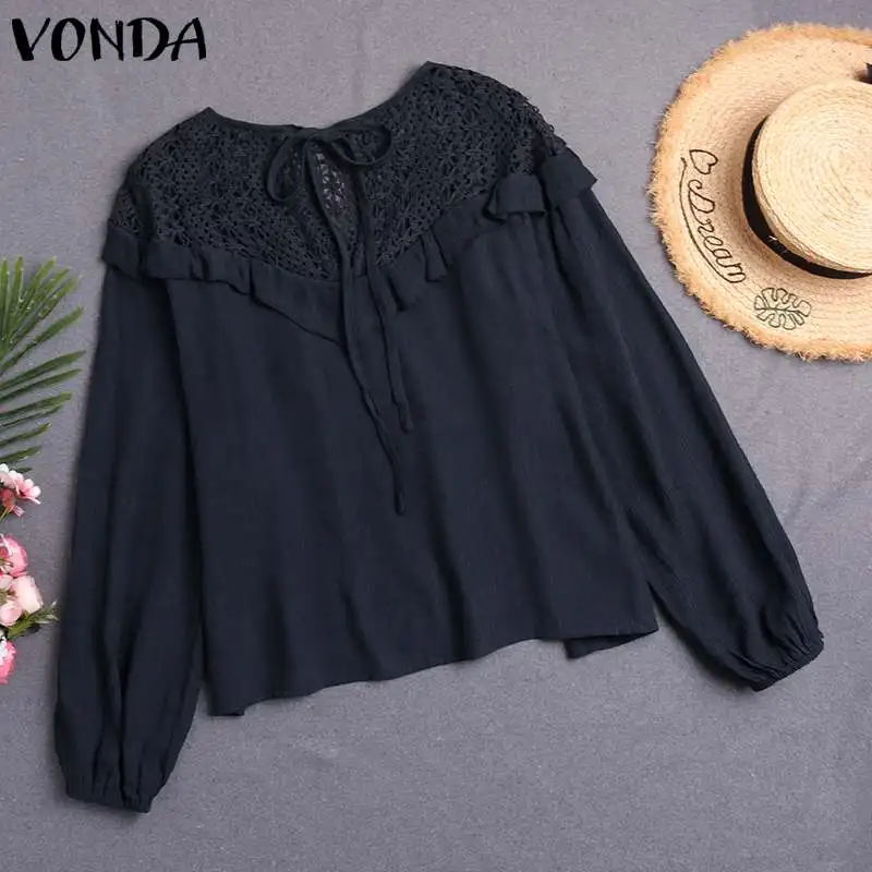 

Women Blouse Mujer 2021 Casual Streetwear Tops Bohemian Party Blusas Plus Size Women Solid Color Long Sleeve Hollow Out Blouses