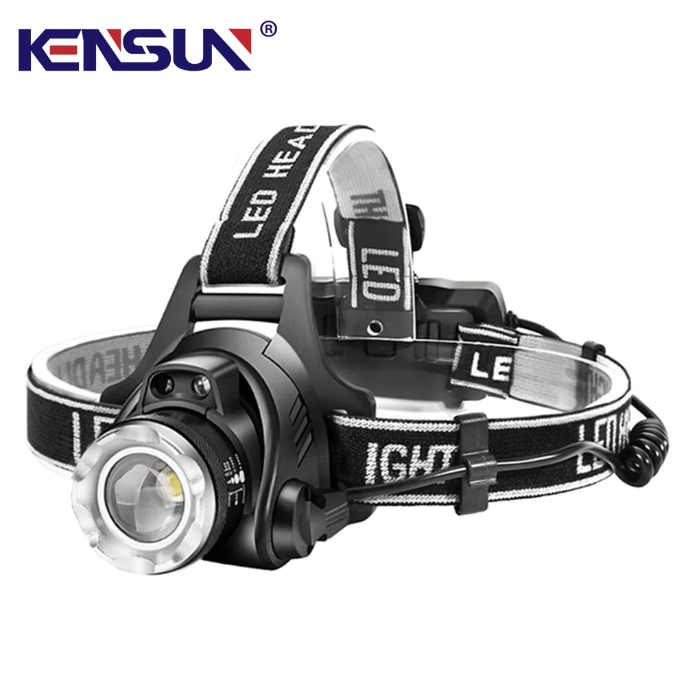 

Налобный фонарь с аккумулятором 18650, налобный фонарь для кемпинга IPX6, водонепроницаемый налобный фонарь для кемпинга с Cree T6, светодиодный на...