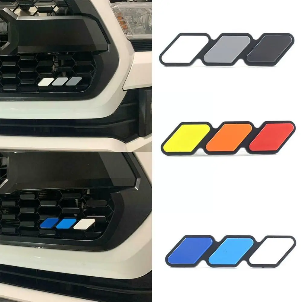 

Newest Tri-color 3 Grille Badge EMBLEM Fits For Toyota Tacoma 4Runner Tundra Stickers Decals Auto Car Accessories Car Styli Z4S2