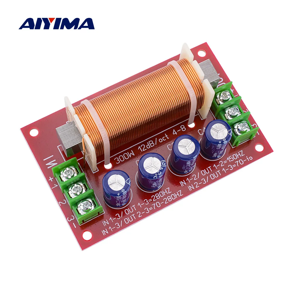 Filtros para Estúdio de Cinema em Casa de Alta Aiyima Subwoofer Crossover Freqüência Alto-falante Divisor 300 w Baixo Woofer Fidelidade Áudio 1 Pçs
