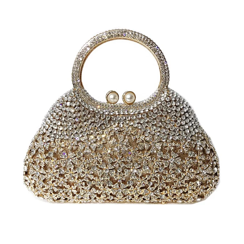 Spring rhinestone wispy metal diamond dinner chain bag colored diamond one-shoulder messenger portable banquet dress female bag