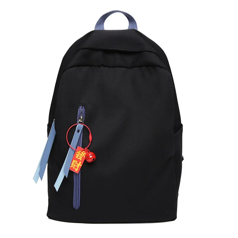 

Nylon College Students Wild Ladies Backpack Simple Flat Men's Casual Computer Backpack Soft Handle Portable Large Capacity