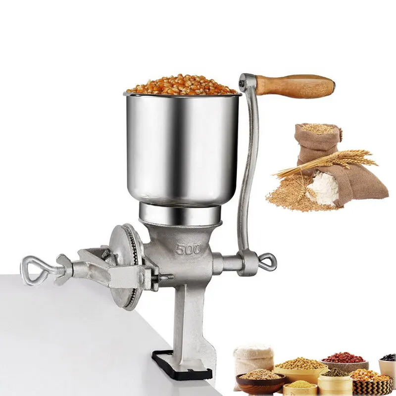

Stainless Steel Manual Grains Mill Spices Hebals Cereals Coffee Dry Grinder Grinding Machine Gristmill Home Flour Powder Crusher