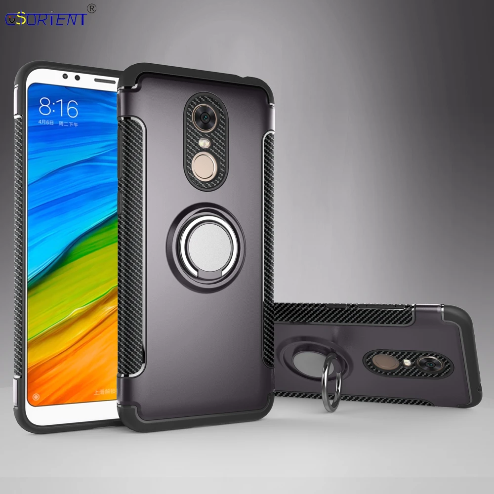 Чехол с кольцом для пальца для Xiaomi Redmi 5 Plus, ударопрочный, полный защитный крышка Redmi5 5Plus, стендовый чехол.