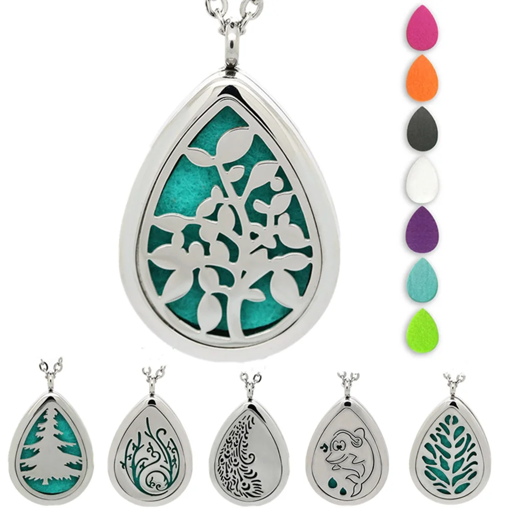 Ожерелье BOFEE с кулоном в виде дерева жизни эфирным маслом подвеска для духов