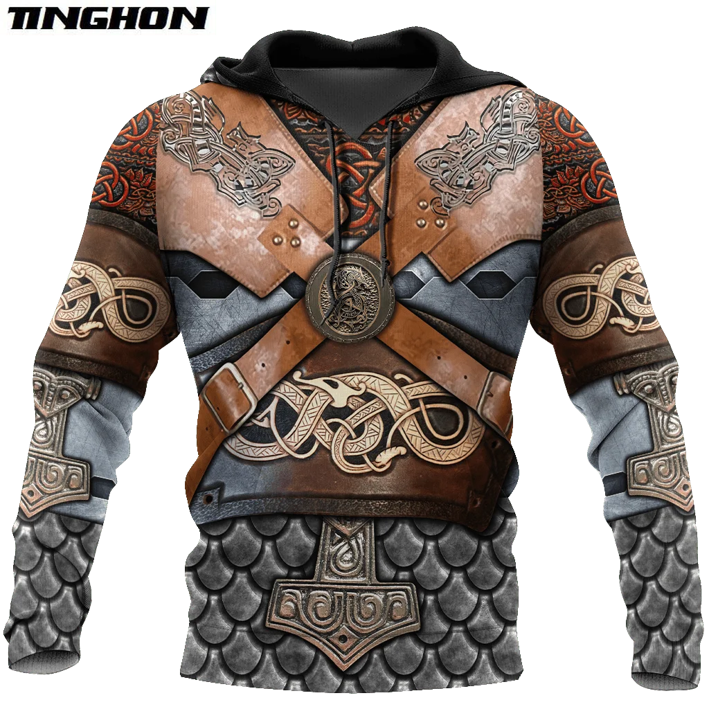 

Viking Armor Tattoo 3D Printed Autumn Men Hoodies Unisex Pullovers Zip Hoodie Casual Streetwear Tracksuit Cosplay Clothes XY34