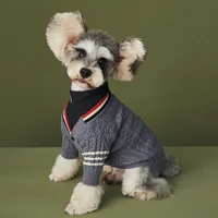 pet dog dog clothes dog sweater knitwear pet knitting shirt classic french fashion brand pet dog clothes plaid clothes