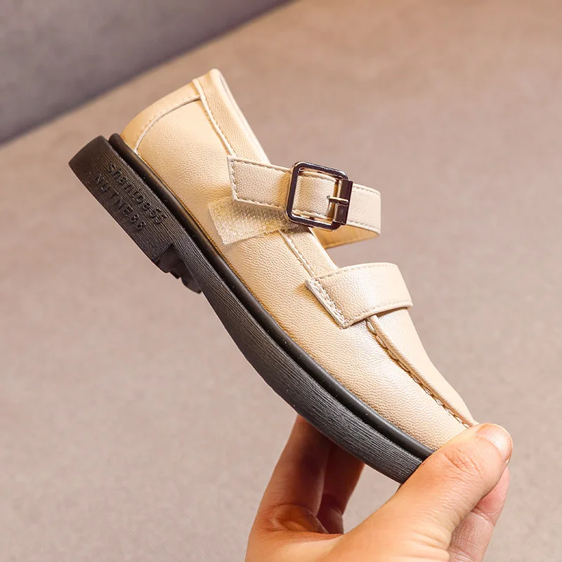 Детские туфли принцессы на весну 2020 детские плоской подошве черные брендовые