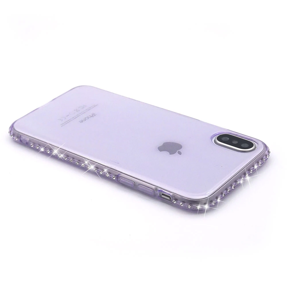 Стразы цветной градиентный блестящий чехол для iPhone 11 Pro Max X XS XR 8 Plus 7 6 S прозрачный