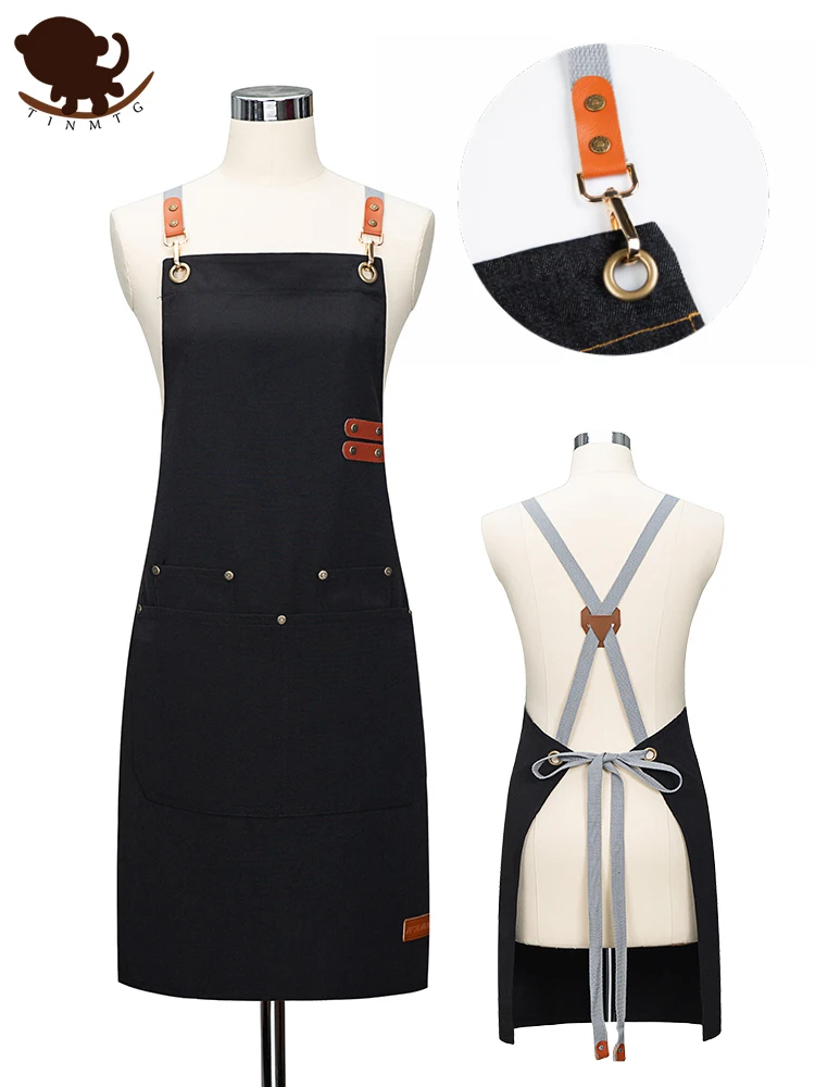 Фартук для шеф повара мужской Модный водонепроницаемый тканевый кухонный фартук