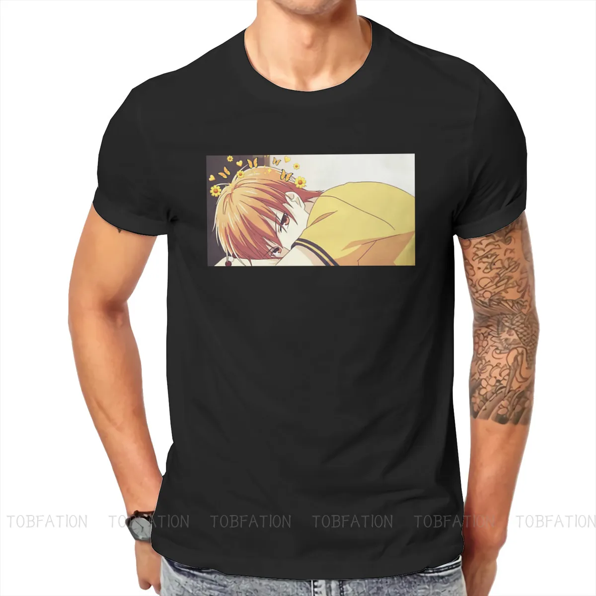 

Футболка мужская с изображением фруктовой корзины зодиака Kyo Sohma, винтажный Модный хлопковый топ с графическим принтом в стиле Харадзюку, на...