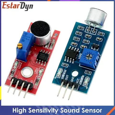Высокочувствительный звуковой микрофон Сенсор модуль обнаружения светодиодной лампой для AVR PIC KY-037 звук обнаружения Сенсор звуковой модул...
