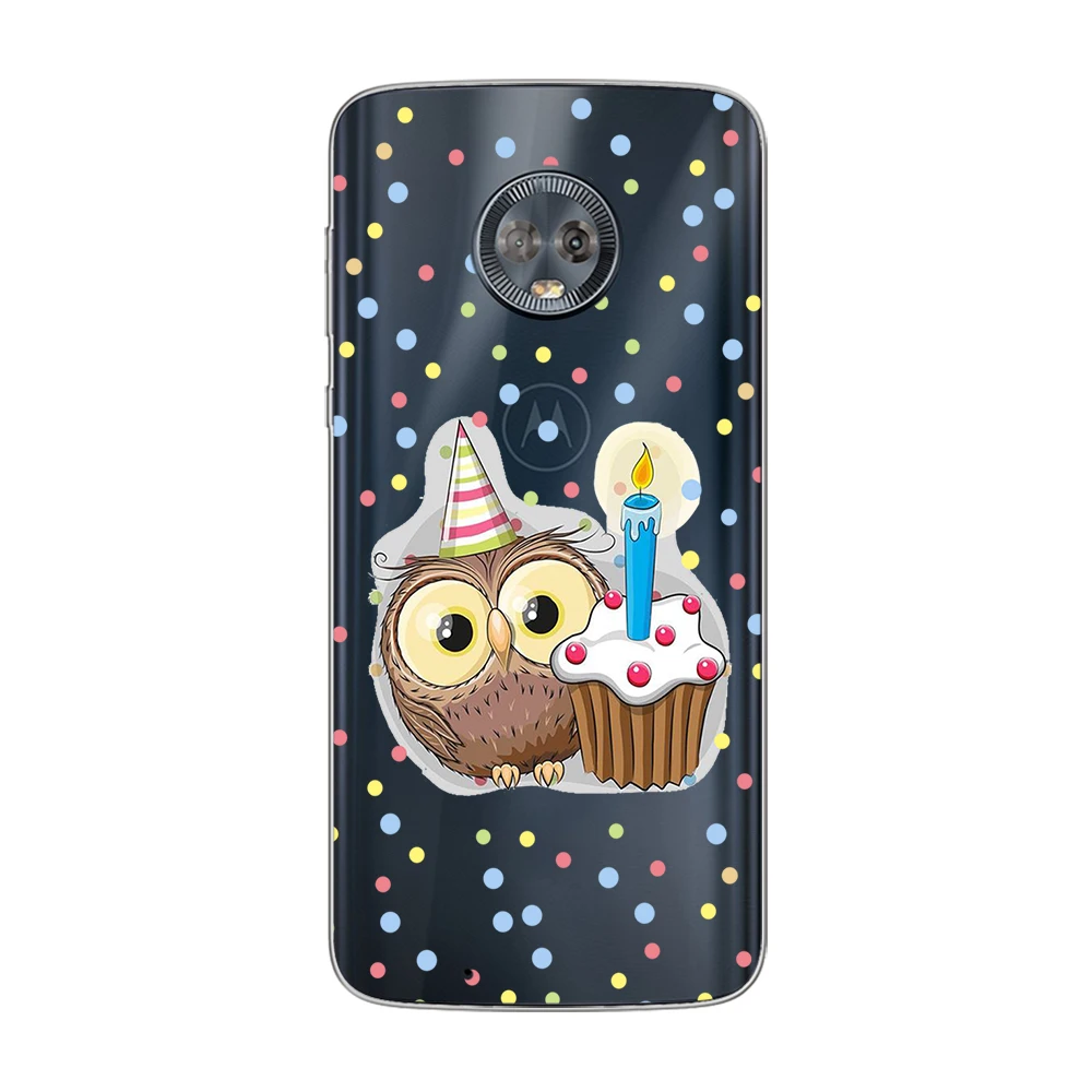 Забавные чехлы с милыми совами для телефона Motorola Moto E6 C Z2 Z3 ONE P30 G4 G5 G6 G7 E3 E4 E5 Plus Play