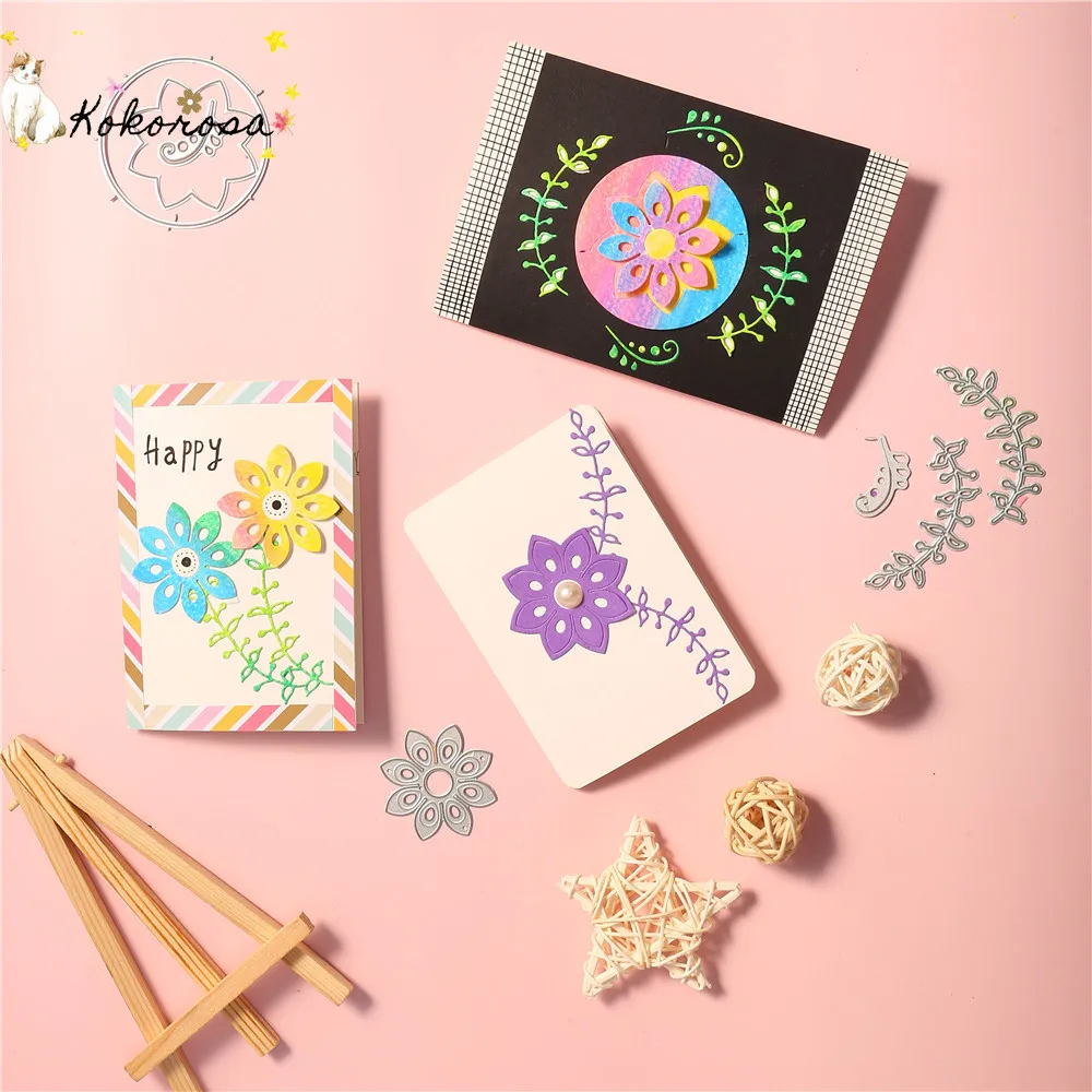 Трафареты из углеродистой стали для высечки растений 6 шт. трафареты